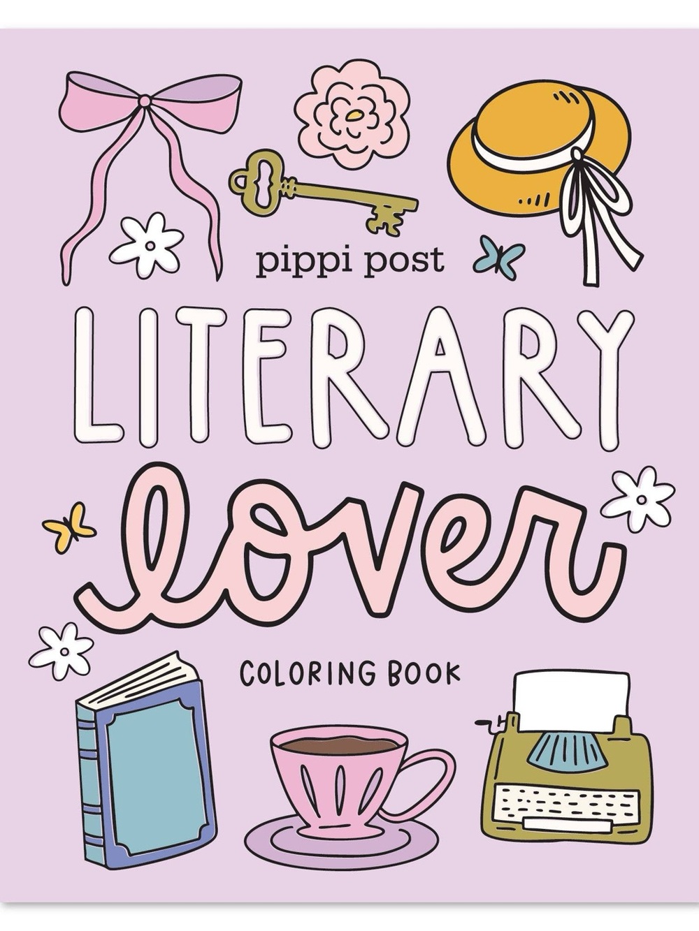 Pippi Post "Literary Lover" Coloring Book in Pastel Pink